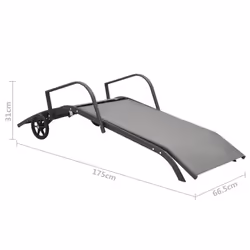 VidaXL 47846 outdoor chair Lounge Steel, Textile Grey - Additional view 7