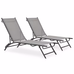 VidaXL 47848, Lounge, Steel, Textile, Grey, 530 mm, 1805 mm, 325 mm