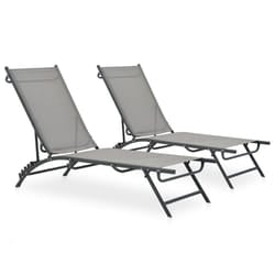 VidaXL 47848 outdoor chair Lounge Steel, Textile Grey