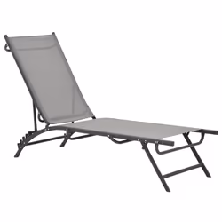 VidaXL 47848 outdoor chair Lounge Steel, Textile Grey