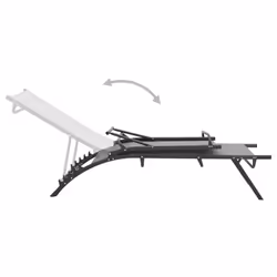 VidaXL 47848 outdoor chair Lounge Steel, Textile Grey - Additional view 4