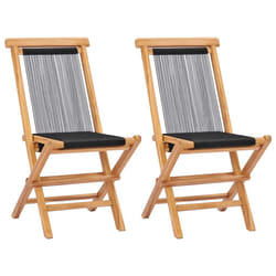 VidaXL 49363 outdoor chair Terrace Polyester, Teak Black