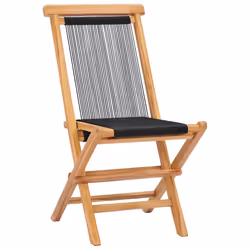 VidaXL 49363 outdoor chair Terrace Polyester, Teak Black