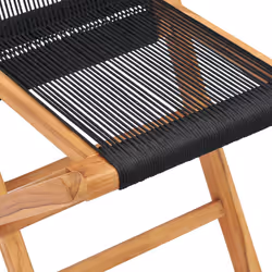 VidaXL 49363 outdoor chair Terrace Polyester, Teak Black - Additional view 5