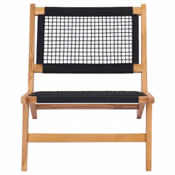 VidaXL 49368 outdoor chair Lounge Polyester, Teak - Additional view 6