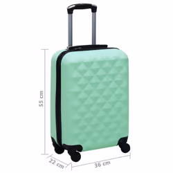 vidaXL Hardcase Trolley Mint ABS With Security Lock Travel Luggage Suitcase