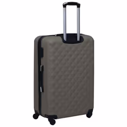 vidaXL 2x Hardcase Trolley Set Anthracite ABS Travel Luggage Bag Suitcase Set - Additional view 4
