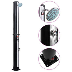 vidaXL Outdoor Solar Shower with Shower Head and Faucet 35 L Showering Stand