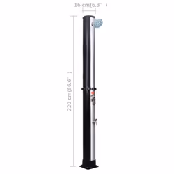 vidaXL Outdoor Solar Shower with Shower Head and Faucet 35 L Showering Stand - Additional view 4