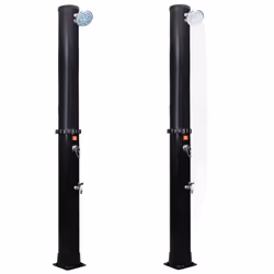 vidaXL Outdoor Solar Shower with Shower Head and Faucet 35 L Showering Stand