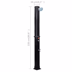 vidaXL Outdoor Solar Shower with Shower Head and Faucet 35 L Showering Stand - Additional view 4