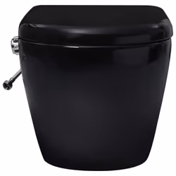 vidaXL Wall Hung Rimless Toilet with Bidet Function Ceramic Black Suspended - Additional view 7