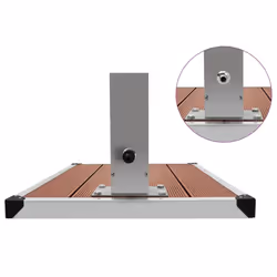vidaXL Outdoor Shower with Tray WPC Stainless Steel Shower Panels with Bases - Additional view 7