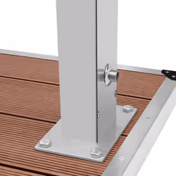 vidaXL Outdoor Shower with Tray WPC Stainless Steel Shower Panels with Bases - Additional view 8