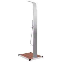 vidaXL Outdoor Shower with Tray WPC Stainless Steel Shower Panels with Bases - Additional view 4