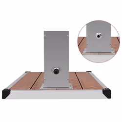 vidaXL Outdoor Shower with Tray WPC Stainless Steel Shower Panels with Bases - Additional view 5