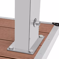 vidaXL Outdoor Shower with Tray WPC Stainless Steel Shower Panels with Bases - Additional view 6