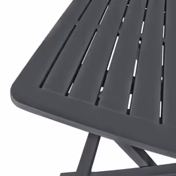 vidaXL 3 Piece Folding Bistro Set Plastic Anthracite Patio Dining Furniture - Additional view 4