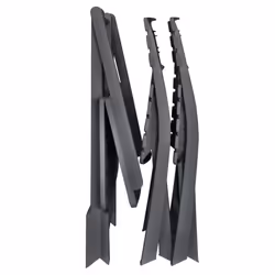 vidaXL 3 Piece Folding Bistro Set Plastic Anthracite Patio Dining Furniture - Additional view 7