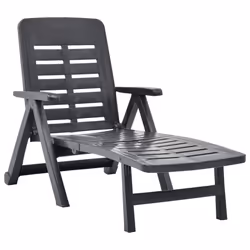 VidaXL 48756, Lounge, Padded seat, Plastic, Anthracite, 59 cm, 140 cm