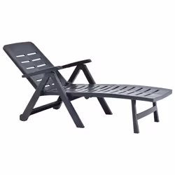 VidaXL 48756 outdoor chair Lounge Padded seat Plastic Anthracite