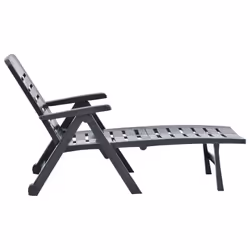 VidaXL 48756 outdoor chair Lounge Padded seat Plastic Anthracite - Additional view 4