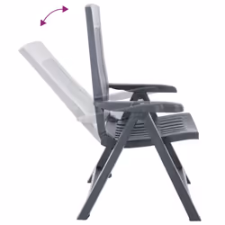 VidaXL 48761 outdoor chair Terrace Plastic Anthracite - Additional view 5