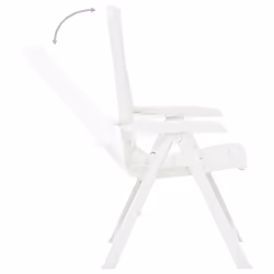 VidaXL 48766 outdoor chair Terrace Plastic White - Additional view 5