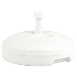 vidaXL Umbrella Base Sand/Water Filled White Plastic Rattan Home Parasol Base