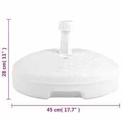 vidaXL Umbrella Base Sand/Water Filled White Plastic Rattan Home Parasol Base - Additional view 5