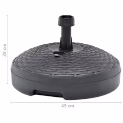 vidaXL Umbrella Base Sand/Water Filled Anthracite Plastic Rattan Parasol Base - Additional view 5