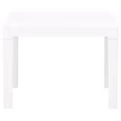 vidaXL 2x Garden Benches White Plastic Outdoor Patio Backyard Seat Furniture