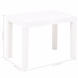 vidaXL 2x Garden Benches White Plastic Outdoor Patio Backyard Seat Furniture