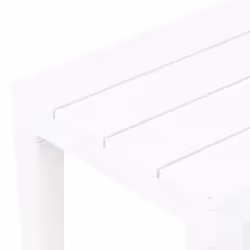 vidaXL 2x Garden Benches White Plastic Outdoor Patio Backyard Seat Furniture - Additional view 4