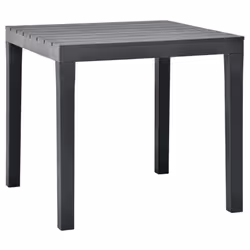 vidaXL Garden Table Anthracite 78cm Plastic Outdoor Terrace Stand Furniture