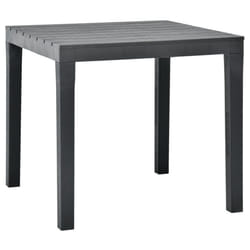 vidaXL Garden Table Anthracite 78cm Plastic Outdoor Terrace Stand Furniture