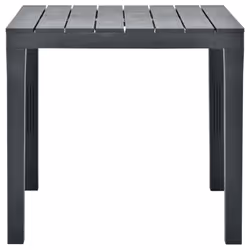 vidaXL Garden Table Anthracite 78cm Plastic Outdoor Terrace Stand Furniture