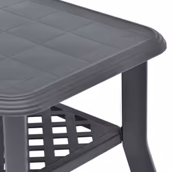 vidaXL Coffee Table Anthracite 90cm Plastic Couch Side Outdoor Garden Stand - Additional view 4
