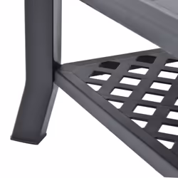 vidaXL Coffee Table Anthracite 90cm Plastic Couch Side Outdoor Garden Stand - Additional view 5