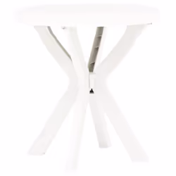 vidaXL Bistro Table White Ã70 cm Plastic Dining Table Outdoor Desk Garden Desk