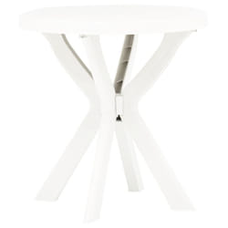vidaXL Bistro Table White Ã70 cm Plastic Dining Table Outdoor Desk Garden Desk