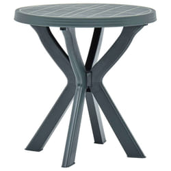 vidaXL Bistro Table Green Ã70 cm Plastic Dining Table Outdoor Desk Garden Desk