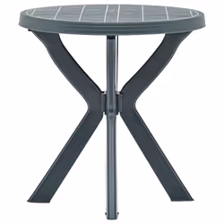 vidaXL Bistro Table Green Ã70 cm Plastic Dining Table Outdoor Desk Garden Desk - Additional view 3