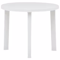 vidaXL Coffee Table Outdoor Couch Side Table Dinner Table Garden Stand Plastic - white