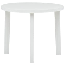 vidaXL Coffee Table Outdoor Couch Side Table Dinner Table Garden Stand Plastic - white