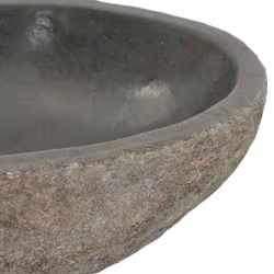 vidaXL Basin River Stone Sink Basin Washing Bowl Toilet Bathroom Basin Oval - Additional view 4