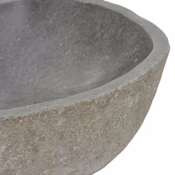 vidaXL Basin River Stone Sink Basin Washing Bowl Toilet Bathroom Basin Oval - Additional view 4