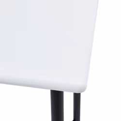 vidaXL 3 Piece Bar Set Plastic Black Pub Bistro Dining Breakfast Table Chair