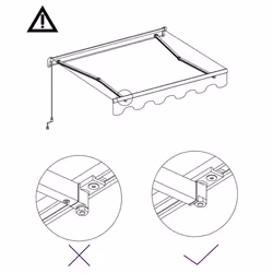vidaXL Manual Retractable Awning Outdoor Patio Awning Sunshade Garden Canopy - anthracite - Additional view 6