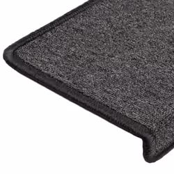 vidaXL Carpet Stair Treads Stair Mat Stair Protector Rug 15 pcs Anthracite - Additional view 5
